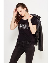 Женская черная футболка от adL