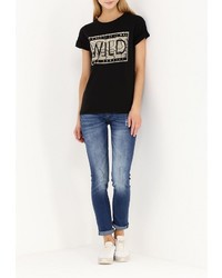 Женская черная футболка от Alcott