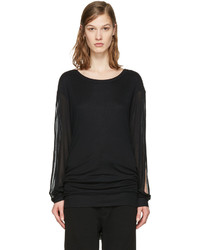 Женская черная футболка от Ann Demeulemeester