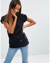Женская черная футболка от Asos