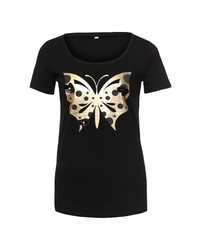 Женская черная футболка от B.Style