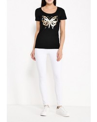 Женская черная футболка от B.Style