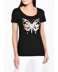 Женская черная футболка от B.Style