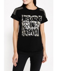 Женская черная футболка от B.Style