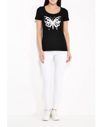 Женская черная футболка от B.Style