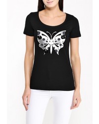 Женская черная футболка от B.Style