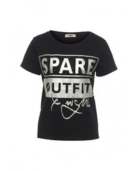 Женская черная футболка от Besh