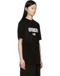 Женская черная футболка от Givenchy