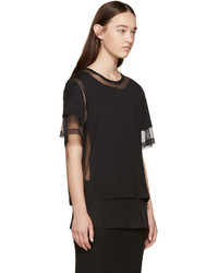 Женская черная футболка от Maison Margiela