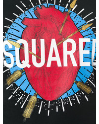 Женская черная футболка от Dsquared2