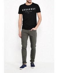 Мужская черная футболка от Broadway