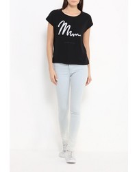 Женская черная футболка от Broadway