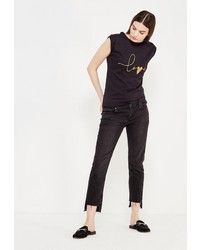 Женская черная футболка от Bruebeck