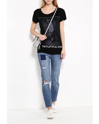 Женская черная футболка от Bruebeck