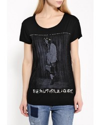 Женская черная футболка от Bruebeck