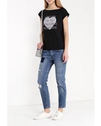 Женская черная футболка от Bruebeck