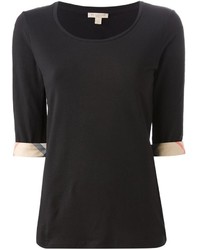 Женская черная футболка от Burberry
