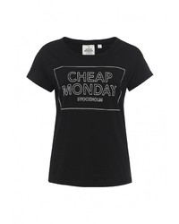 Женская черная футболка от Cheap Monday