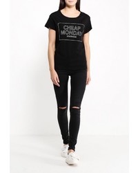 Женская черная футболка от Cheap Monday