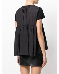 Женская черная футболка от Sacai