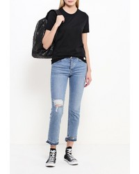 Женская черная футболка от Converse