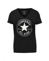 Женская черная футболка от Converse