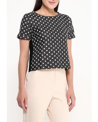 Женская черная футболка от Coquelicot