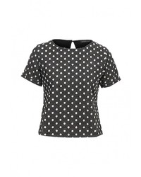 Женская черная футболка от Coquelicot