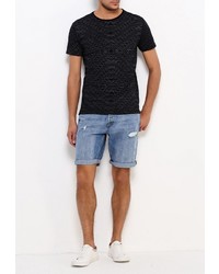 Мужская черная футболка от Deblasio