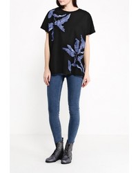 Женская черная футболка от Diesel