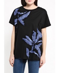 Женская черная футболка от Diesel