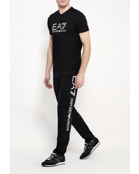 Мужская черная футболка от EA7