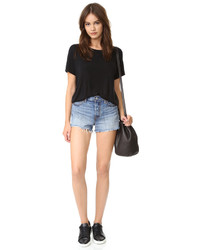 Женская черная футболка от Frame