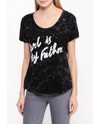 Женская черная футболка от Eleven Paris