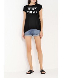 Женская черная футболка от Emoi