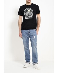 Мужская черная футболка от F5