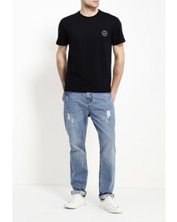 Мужская черная футболка от F5