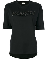 Женская черная футболка от Fendi