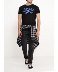 Мужская черная футболка от Frank NY