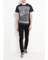 Мужская черная футболка от Gas