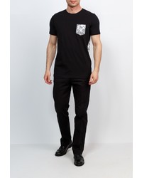 Мужская черная футболка от GREG