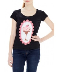 Женская черная футболка от Grezzo