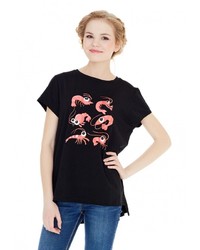 Женская черная футболка от Grezzo