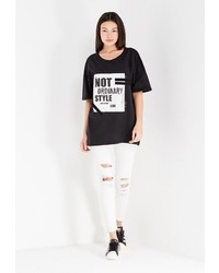 Женская черная футболка от J.B4