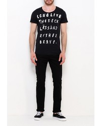 Мужская черная футболка от Jack &amp; Jones