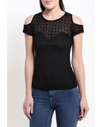 Женская черная футболка от Jennyfer