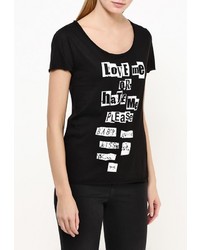 Женская черная футболка от Jennyfer