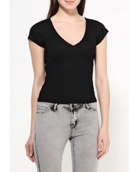 Женская черная футболка от Jennyfer