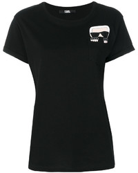 Женская черная футболка от Karl Lagerfeld