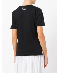 Женская черная футболка от Fendi